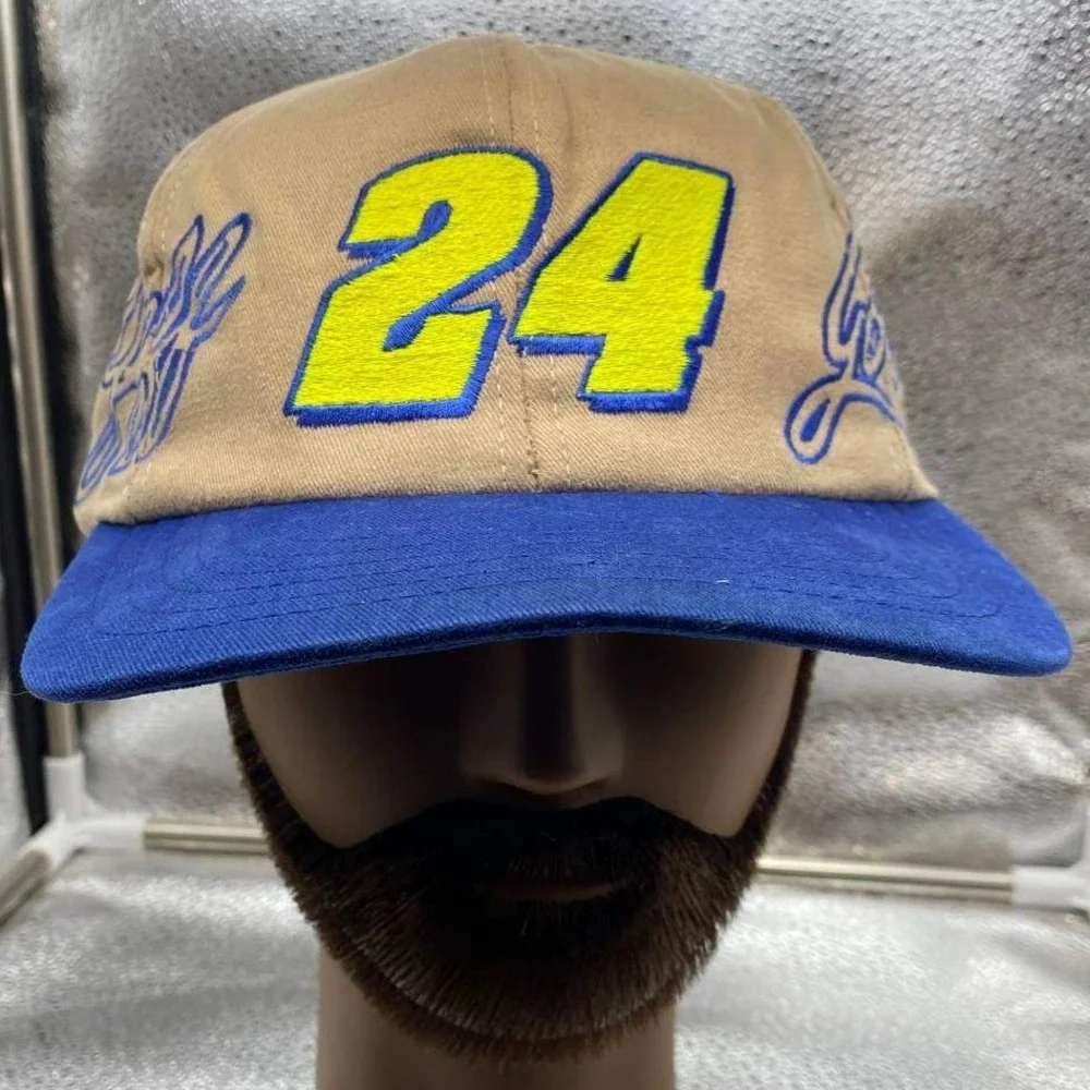 Vintage Jeff Gordon Nascar 24 Winston Motorsport Traditions Hat‎ Mens OS Tan Cap